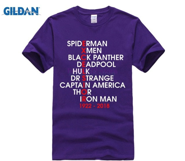 MARVEL STAN LEE Personality Printed Men T-shirt - Xvogue