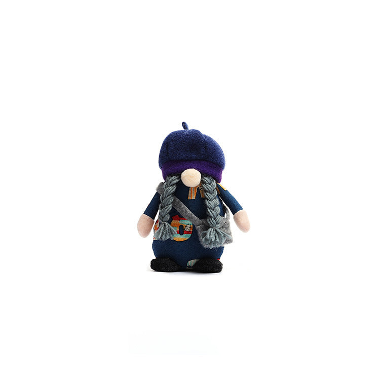 New school season dwarf Rudolph back school bag faceless dwarf doll college kindergarten decorations - Xvogue