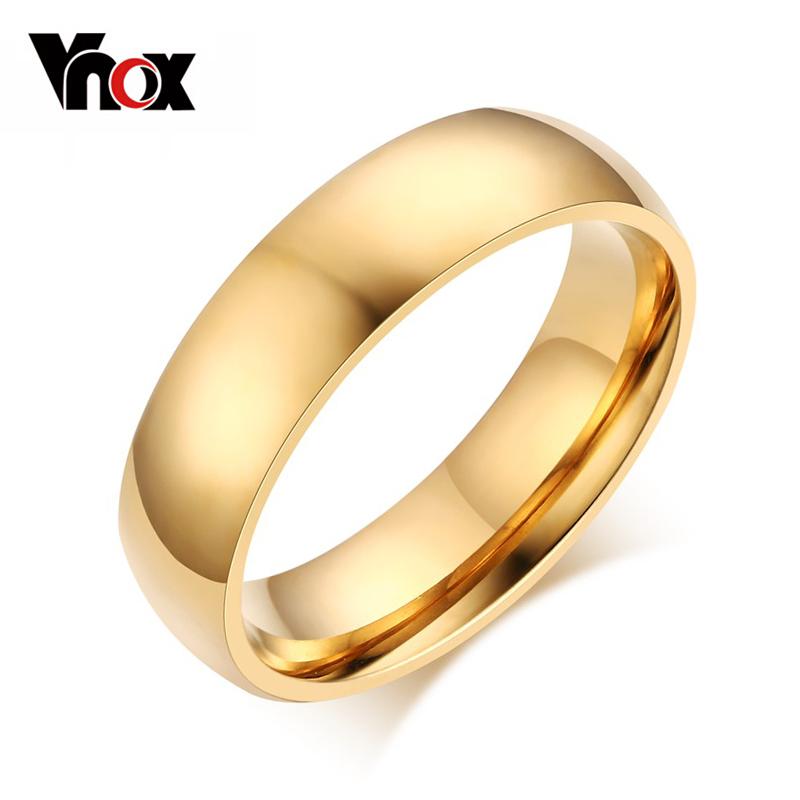 Vnox 6mm Classic Wedding Ring for Men Women - Xvogue