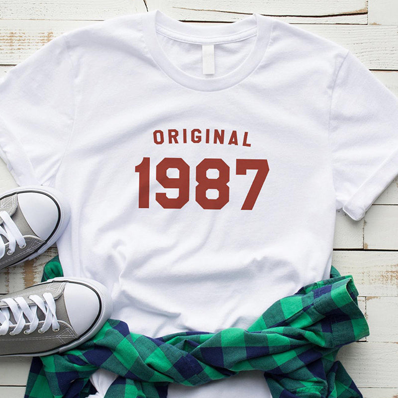 37th Birthday Gift for Her | 1987 T-shirt | Birthday Party Cotton T-shirt - Xvogue
