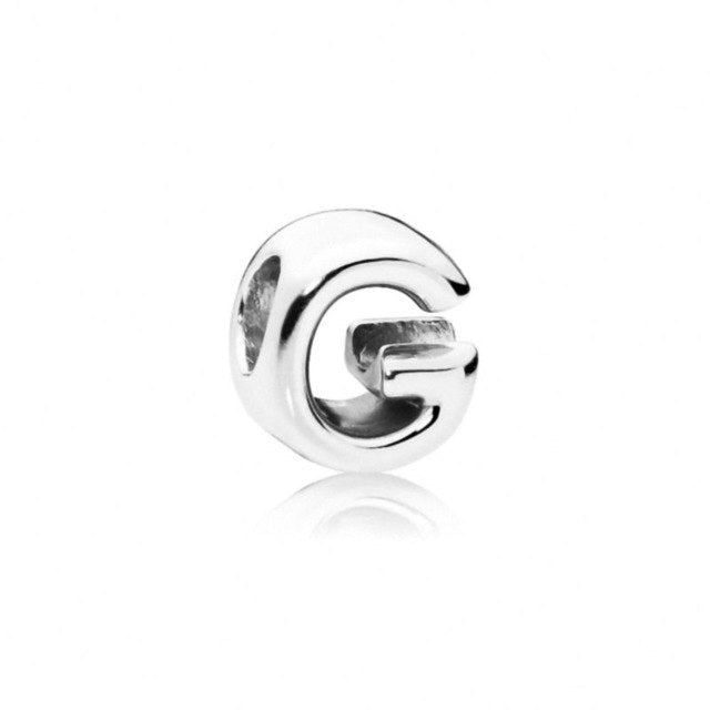 Initial alphabet letter A-Z loose bead Fits Pandora charms silver - Xvogue