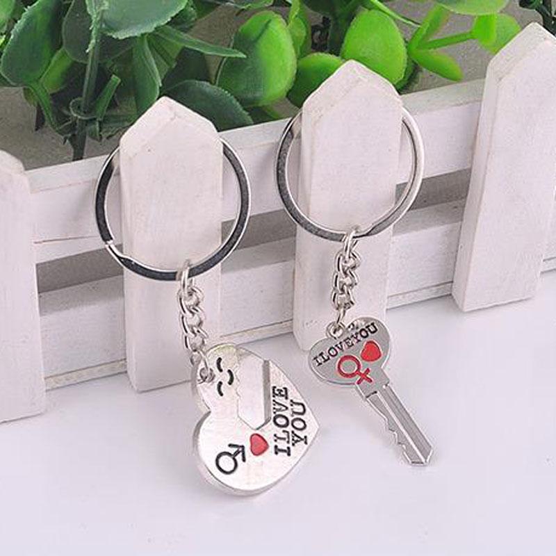 1 Pair Couple I LOVE YOU Heart Key Chains - Xvogue