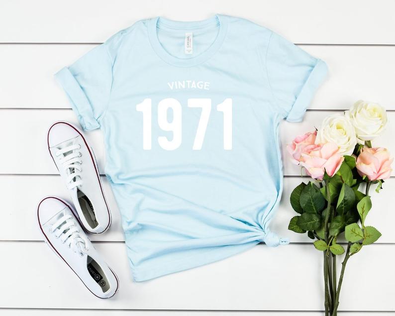 Vintage 1971 Birthday T-Shirt | 53rd Birthday Party T-Shirt Cotton - Xvogue