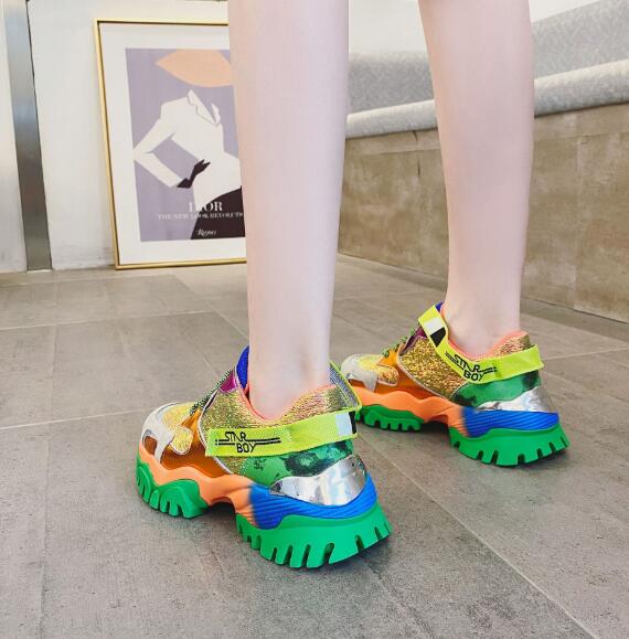 Europe station color Torre shoes | women super fire jelly sneakers - Xvogue