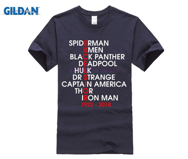 MARVEL STAN LEE Personality Printed Men T-shirt - Xvogue