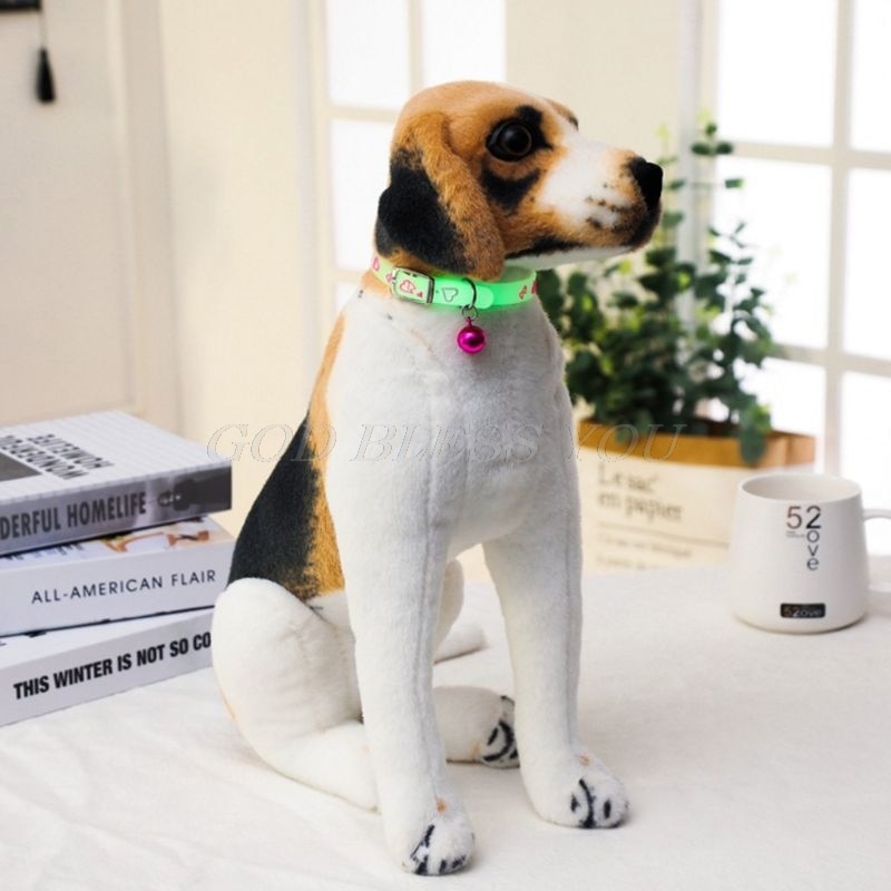 Pet Glowing Collars with Bells | Glow at Night Dogs Cats Necklace - Xvogue