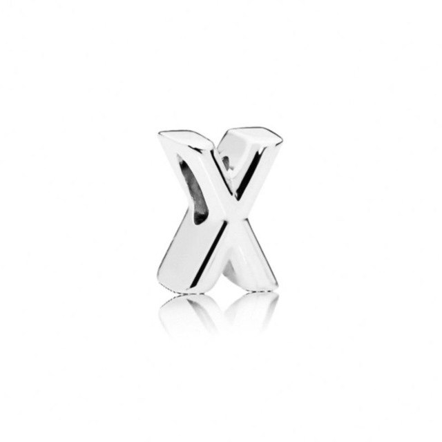 Initial alphabet letter A-Z loose bead Fits Pandora charms silver - Xvogue