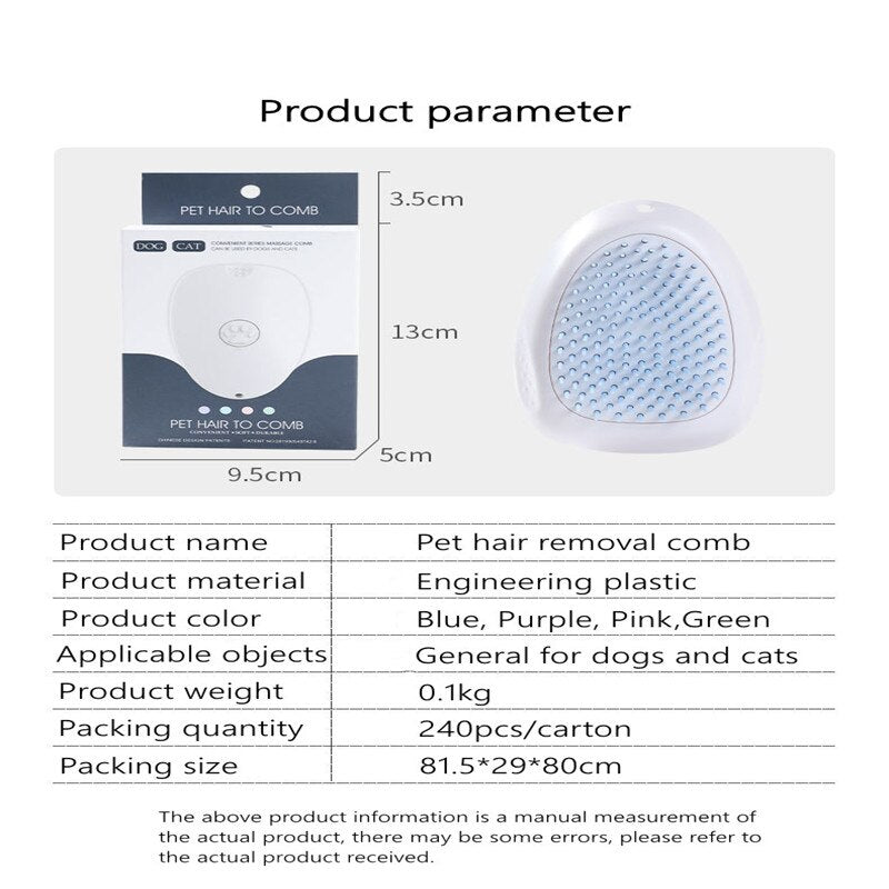 Cat Pet Cleaning Brush One-click Hair Removal Cat Hair Cleaner Dog Hair Comb Pet Bathing Massage Cat Comb - Xvogue