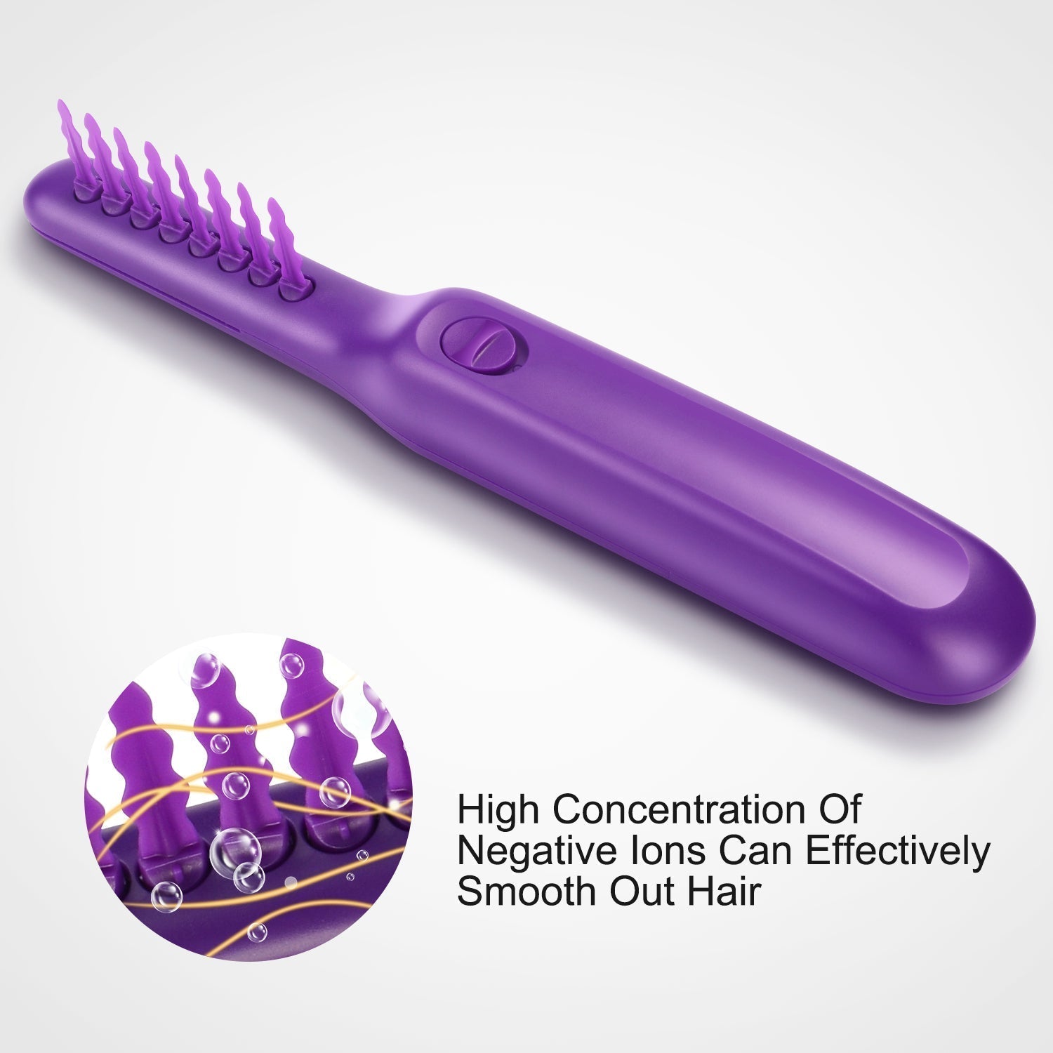 Portable Electric Detangling Wet or Dry Tame The Mane Electric Detangling Brush with Brush Cover, Adults & Kids - Xvogue