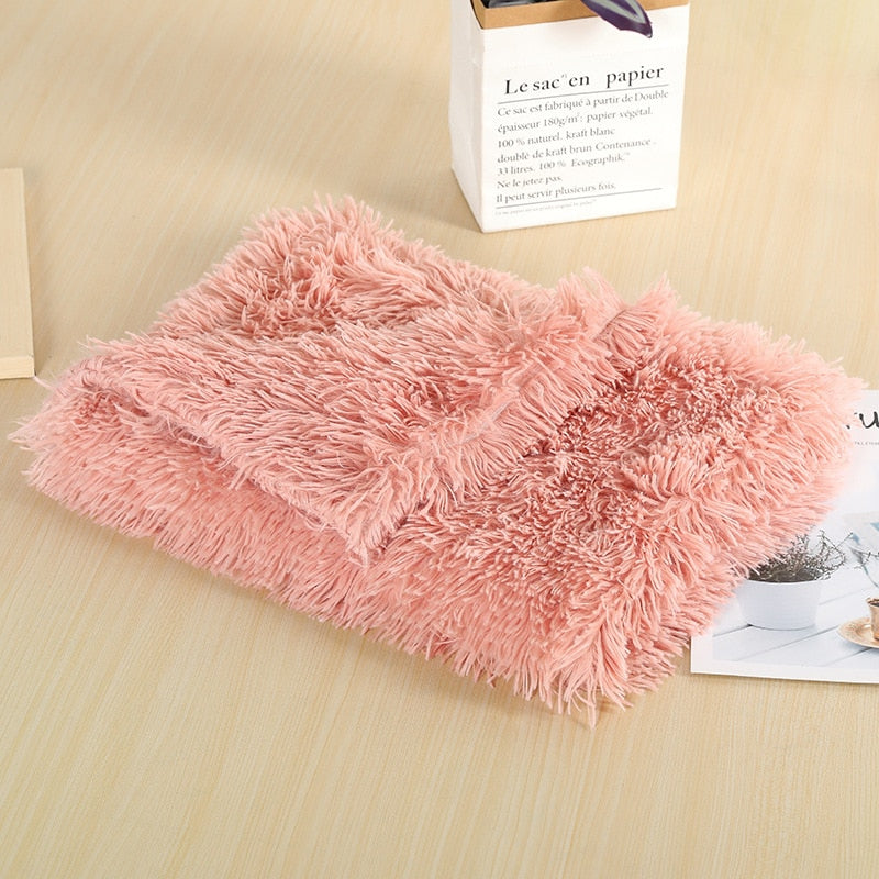 Fluffy Plush Dog & Cats Blanket | Pet Sleeping Mat Cushion Mattress Extra Soft Warm | Blankets for Small Medium Large Dogs & Cats - Xvogue