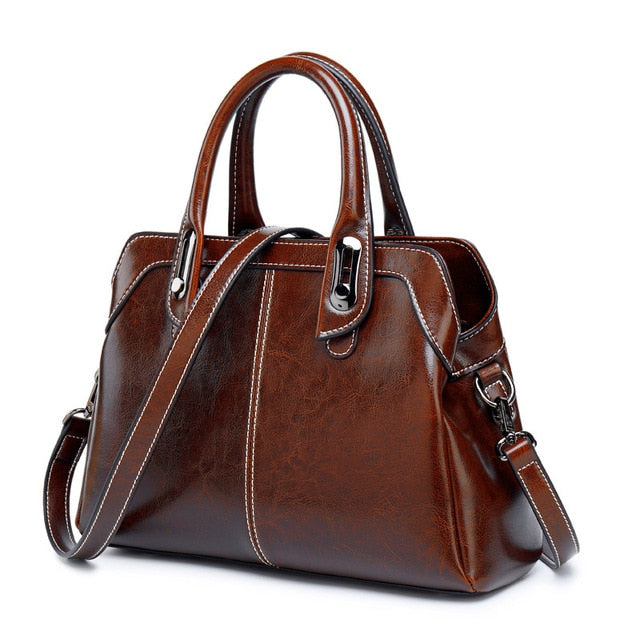 Leather Luxury Handbag | Shoulder Bag For Women | Vintage Business Genuine Leather Hand Bag - Xvogue
