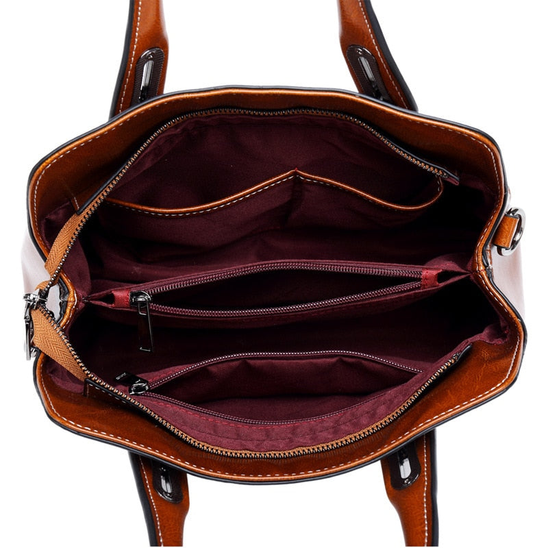 Leather Luxury Handbag | Shoulder Bag For Women | Vintage Business Genuine Leather Hand Bag - Xvogue