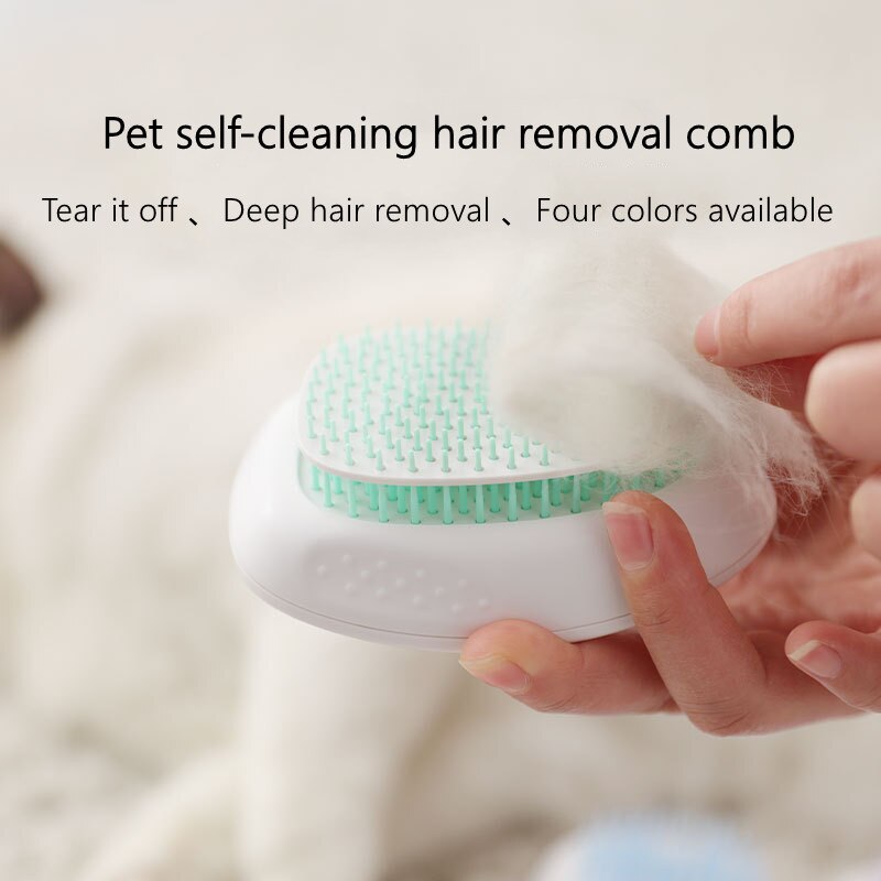 Cat Pet Cleaning Brush One-click Hair Removal Cat Hair Cleaner Dog Hair Comb Pet Bathing Massage Cat Comb - Xvogue
