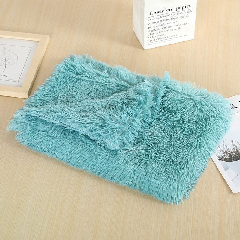 Fluffy Plush Dog & Cats Blanket | Pet Sleeping Mat Cushion Mattress Extra Soft Warm | Blankets for Small Medium Large Dogs & Cats - Xvogue