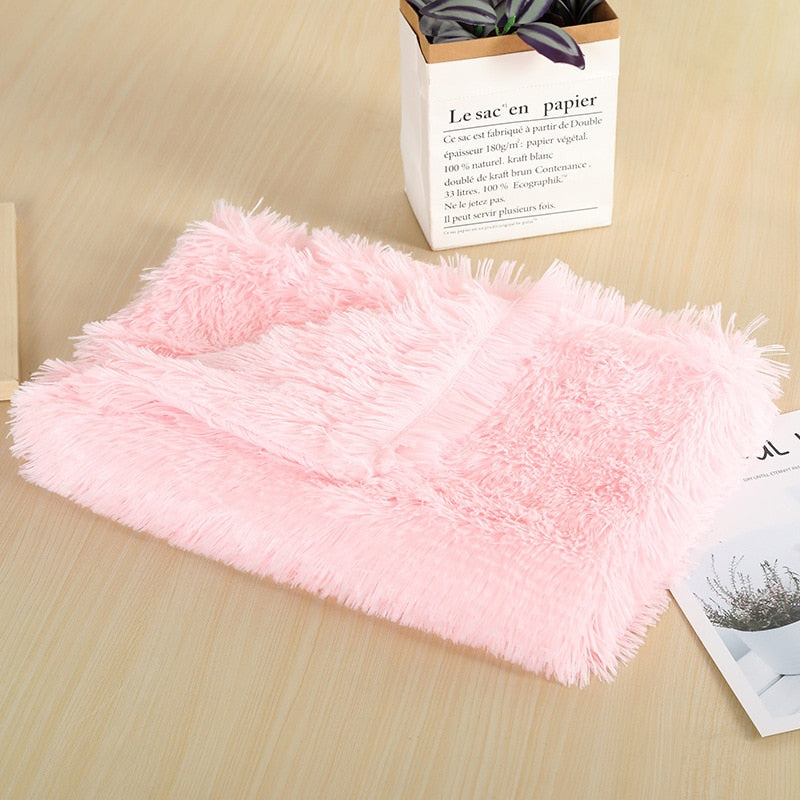 Fluffy Plush Dog & Cats Blanket | Pet Sleeping Mat Cushion Mattress Extra Soft Warm | Blankets for Small Medium Large Dogs & Cats - Xvogue