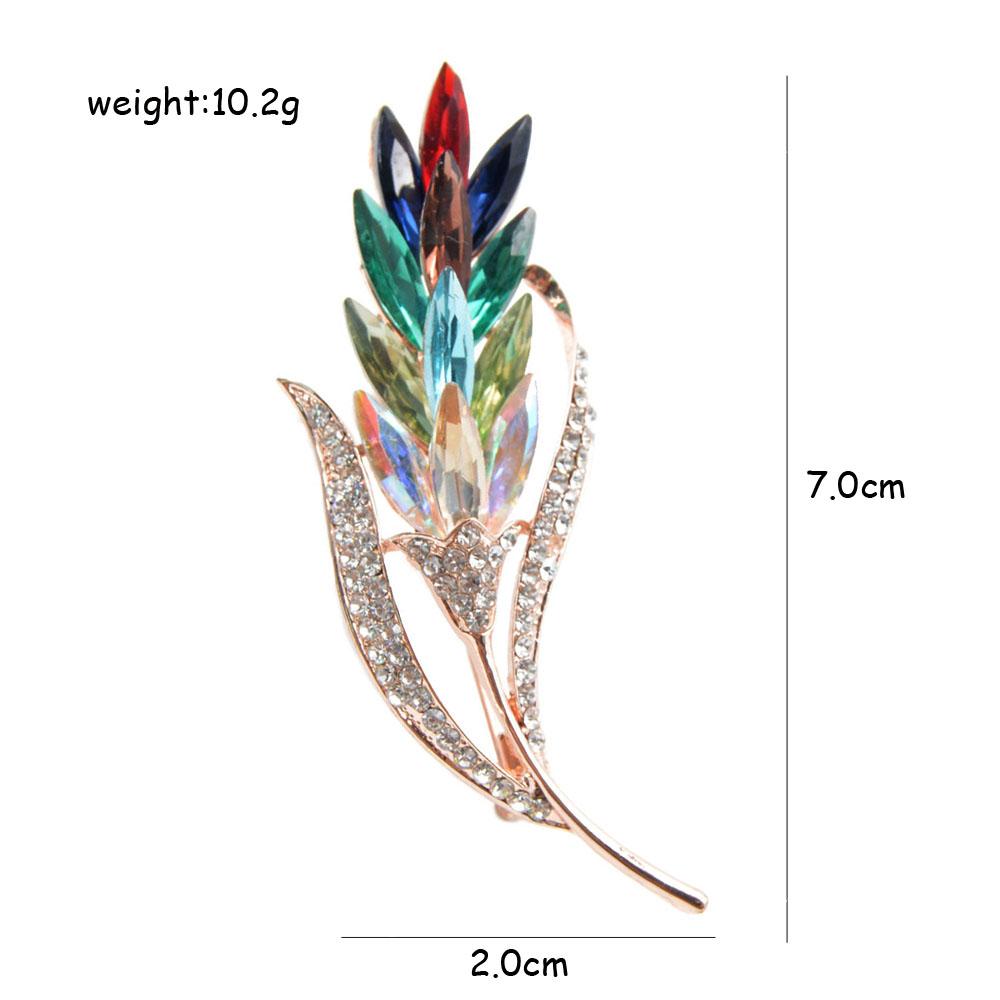 Multi-color Crystal Flower Brooches Pins - Xvogue