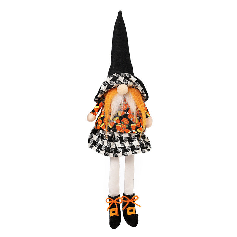 New decorations long legs faceless old man doll top hat witch gift Rudolph ornament doll - Xvogue