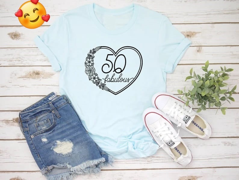 Fabulous 50 Birthday Shirt | 50th Birthday Party T-Shirt Cotton - Xvogue