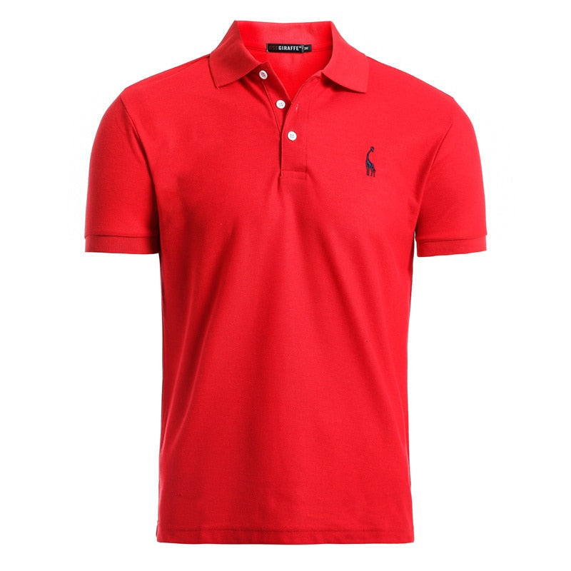 Man Polo Shirt Mens Casual Deer Embroidery Cotton Polo shirt Men Short Sleeve High Quantity polo men - Xvogue