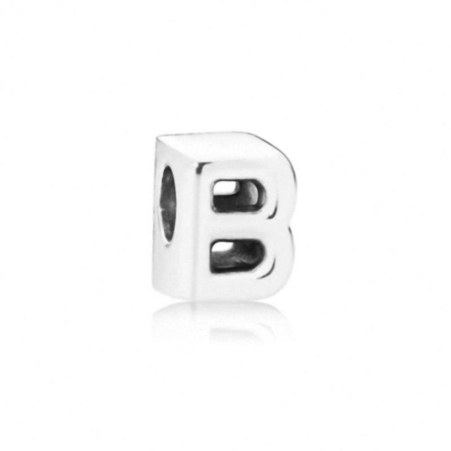 Initial alphabet letter A-Z loose bead Fits Pandora charms silver - Xvogue