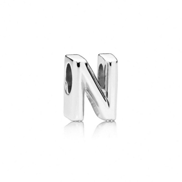 Initial alphabet letter A-Z loose bead Fits Pandora charms silver - Xvogue