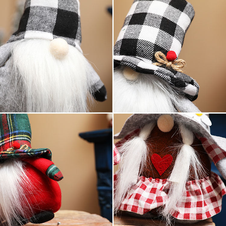 Lucky Snow New Christmas Decorations Forest Old Man Rudolph Faceless Doll Doll Short Leg Dwarf - Xvogue