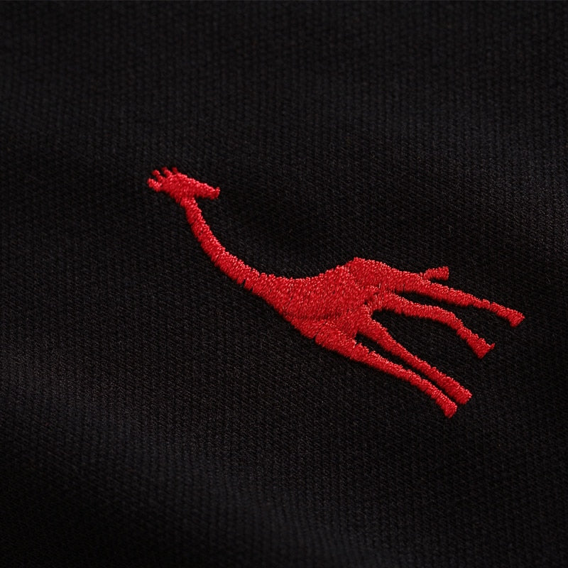 Man Polo Shirt Mens Casual Deer Embroidery Cotton Polo shirt Men Short Sleeve High Quantity polo men - Xvogue