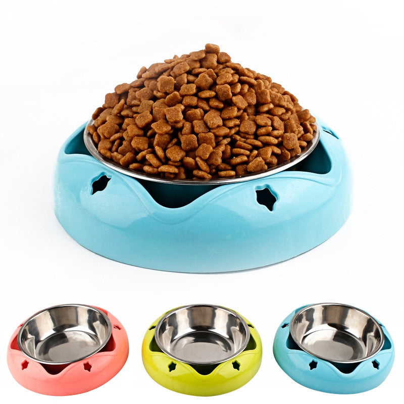 Durable Pet Bowl | Stainless Steel Drinking Feeding Dual-use Food Feeder - Xvogue