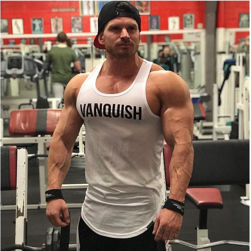 Summer Fitness Men Tank Top Mens Bodybuilding Stringers Tank Tops Singlet Brand Clothing men Sleeveless Shirt - Xvogue