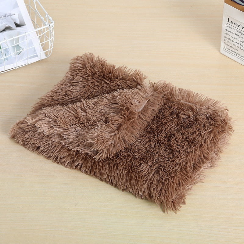 Fluffy Plush Dog & Cats Blanket | Pet Sleeping Mat Cushion Mattress Extra Soft Warm | Blankets for Small Medium Large Dogs & Cats - Xvogue
