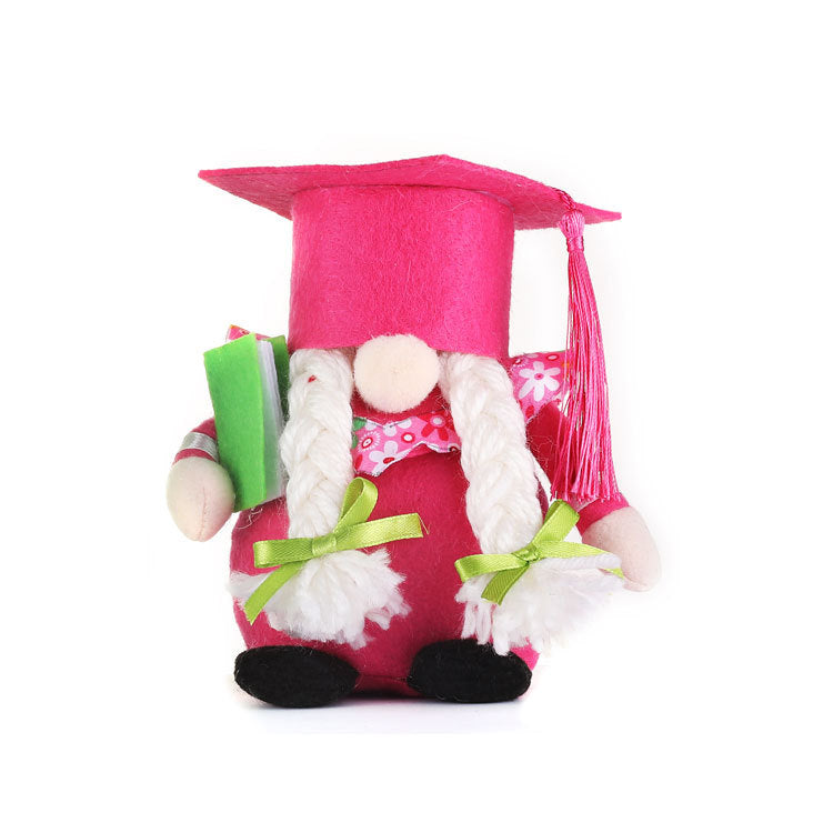 Opening ceremony dwarf couple doll decoration cross border graduation season rag doll decoration bachelor hat mascot - Xvogue