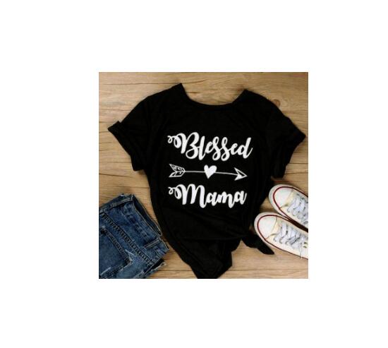 Blessed Mama | Women T-Shirt | O-Neck Short Sleeve Top - Xvogue