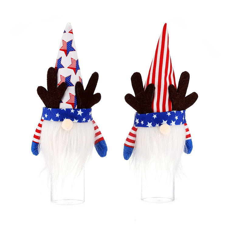 American Independence Day National Day Lighting Faceless Old Man Plush Dwarf Cross-border Rudolph Decorations Children's Gifts - Xvogue