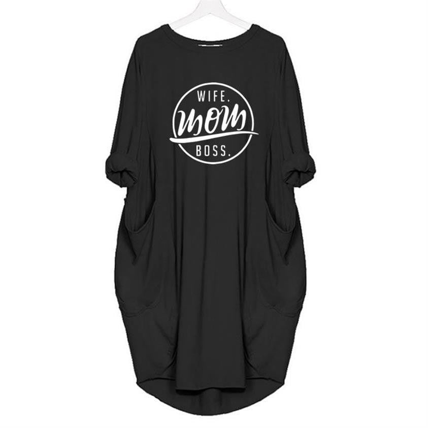2019 Fashion T-Shirt for Women | WIFE MOM BOSS Print T-shirt | Plus Size Tees Women Off The Shoulder - Xvogue
