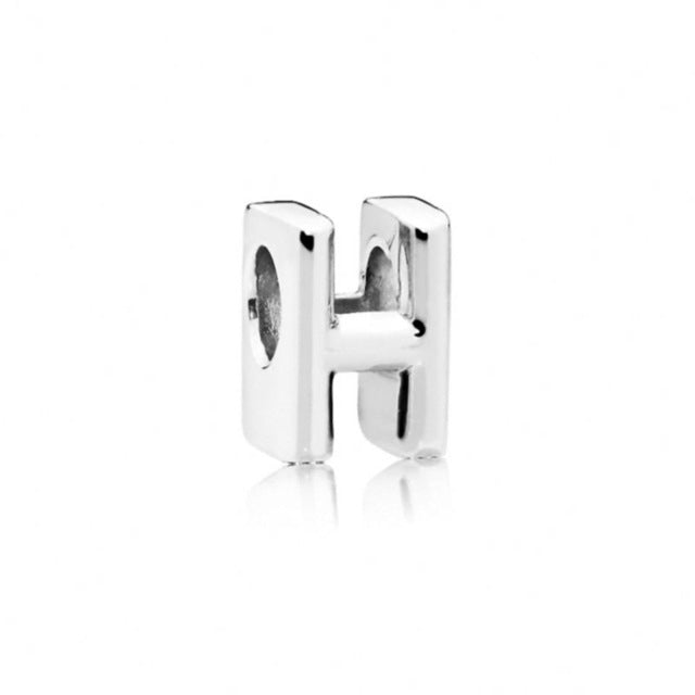 Initial alphabet letter A-Z loose bead Fits Pandora charms silver - Xvogue