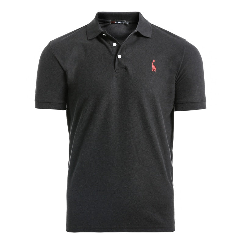 Man Polo Shirt Mens Casual Deer Embroidery Cotton Polo shirt Men Short Sleeve High Quantity polo men - Xvogue