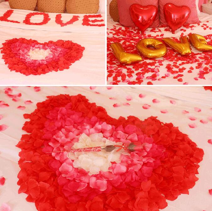 Wedding Party Accessories Artificial Flower Rose Petal Fake Petals Marriage Decoration For Valentine supplies - Xvogue