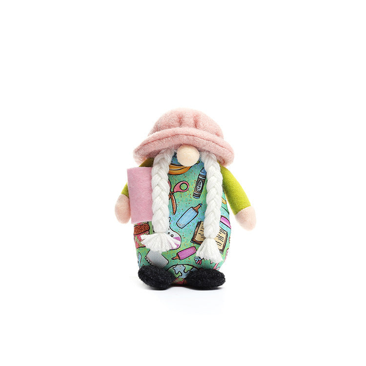 New school dwarf Rudolph faceless doll round hat dwarf doll college kindergarten decorations - Xvogue
