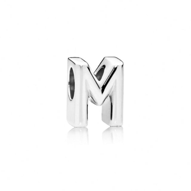 Initial alphabet letter A-Z loose bead Fits Pandora charms silver - Xvogue