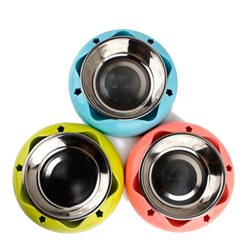 Durable Pet Bowl | Stainless Steel Drinking Feeding Dual-use Food Feeder - Xvogue