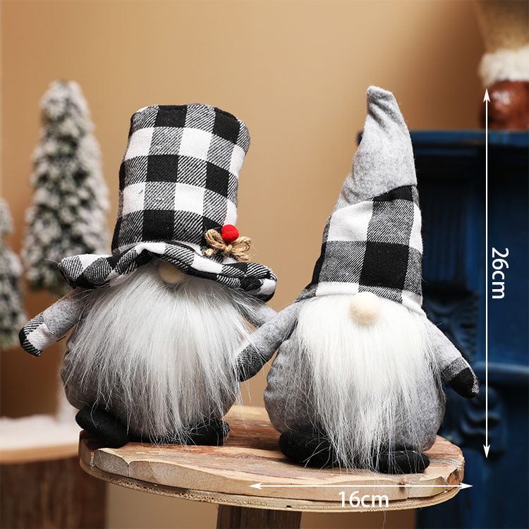 Lucky Snow New Christmas Decorations Forest Old Man Rudolph Faceless Doll Doll Short Leg Dwarf - Xvogue