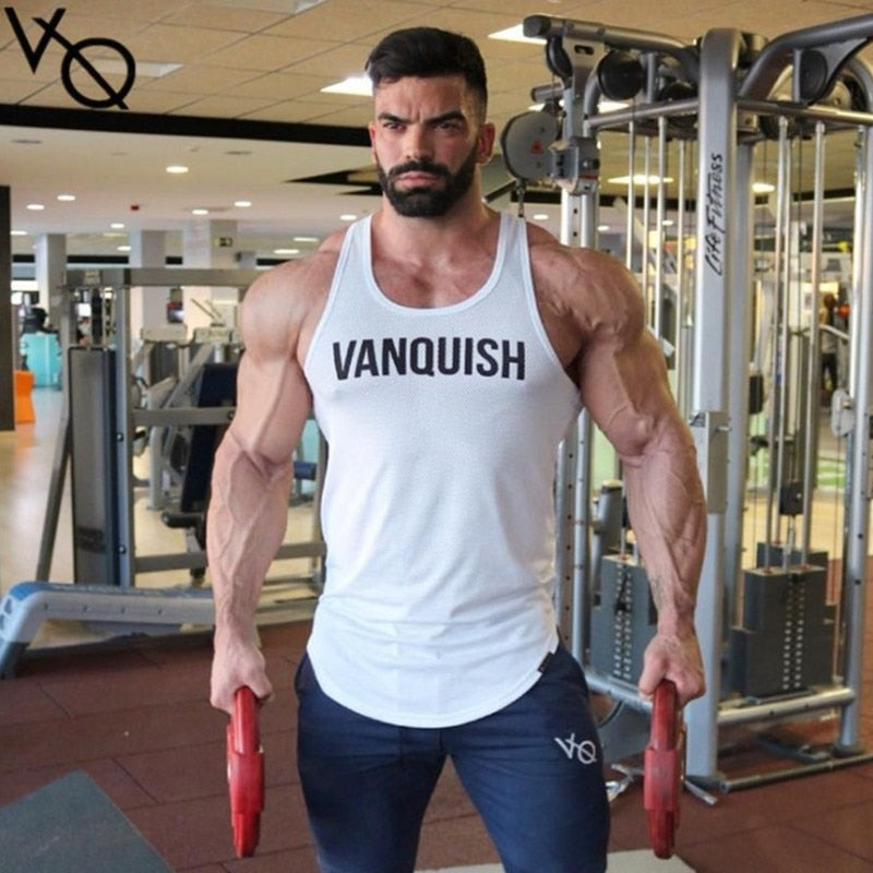 Summer Fitness Men Tank Top Mens Bodybuilding Stringers Tank Tops Singlet Brand Clothing men Sleeveless Shirt - Xvogue
