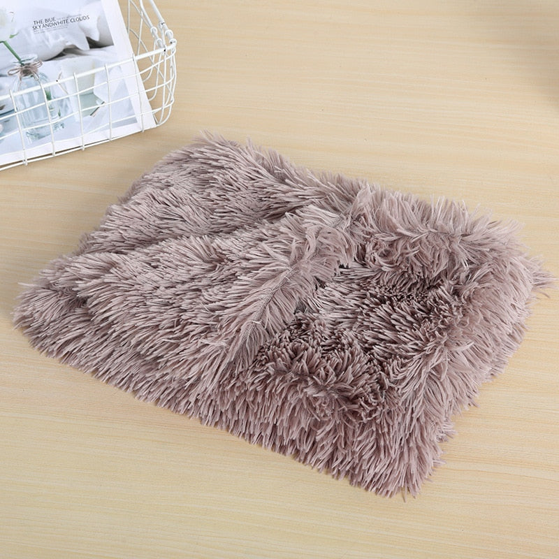 Fluffy Plush Dog & Cats Blanket | Pet Sleeping Mat Cushion Mattress Extra Soft Warm | Blankets for Small Medium Large Dogs & Cats - Xvogue
