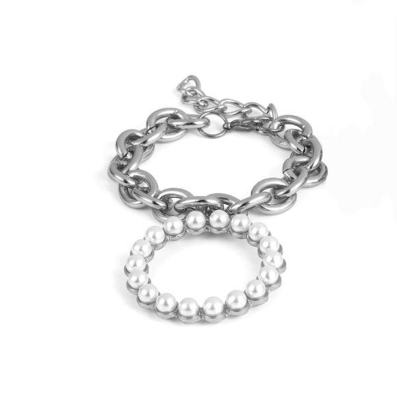 Exaggerated Charm Pearl Crab Pendant Bracelet | Cuff Bracelets Bangles Female Gifts - Xvogue