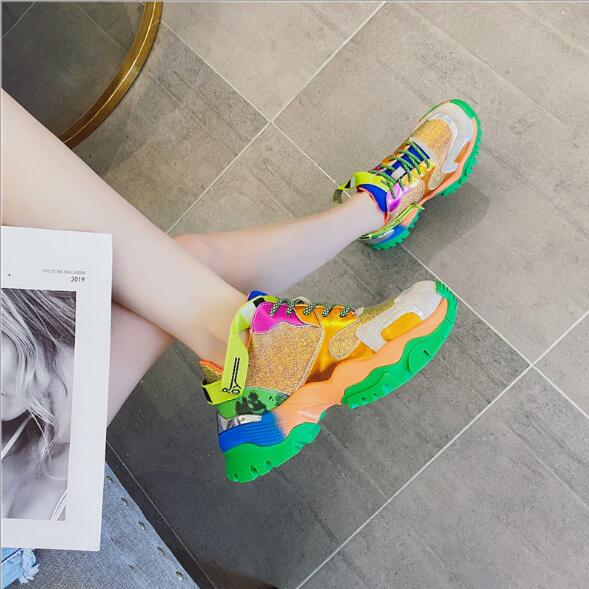 Europe station color Torre shoes | women super fire jelly sneakers - Xvogue