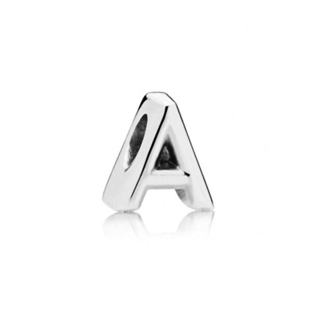 Initial alphabet letter A-Z loose bead Fits Pandora charms silver - Xvogue