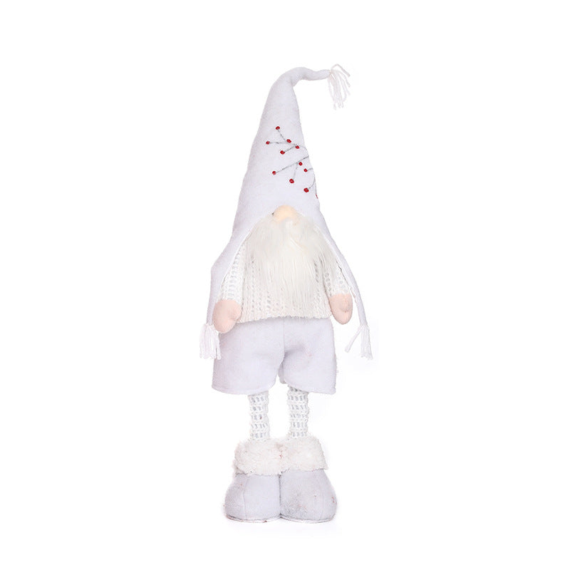 New Christmas decorations telescopic faceless doll pointed hat standing doll - Xvogue