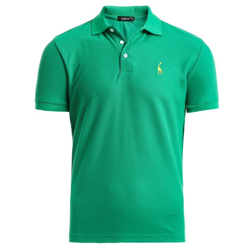 Man Polo Shirt Mens Casual Deer Embroidery Cotton Polo shirt Men Short Sleeve High Quantity polo men - Xvogue