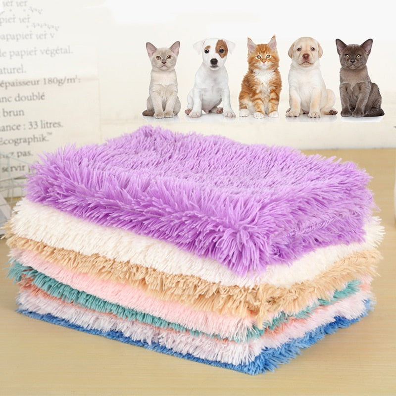 Fluffy Plush Dog & Cats Blanket | Pet Sleeping Mat Cushion Mattress Extra Soft Warm | Blankets for Small Medium Large Dogs & Cats - Xvogue
