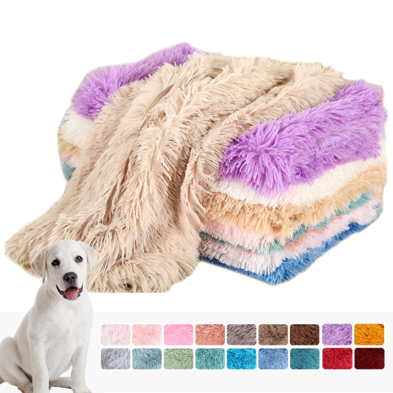 Fluffy Plush Dog & Cats Blanket | Pet Sleeping Mat Cushion Mattress Extra Soft Warm | Blankets for Small Medium Large Dogs & Cats - Xvogue